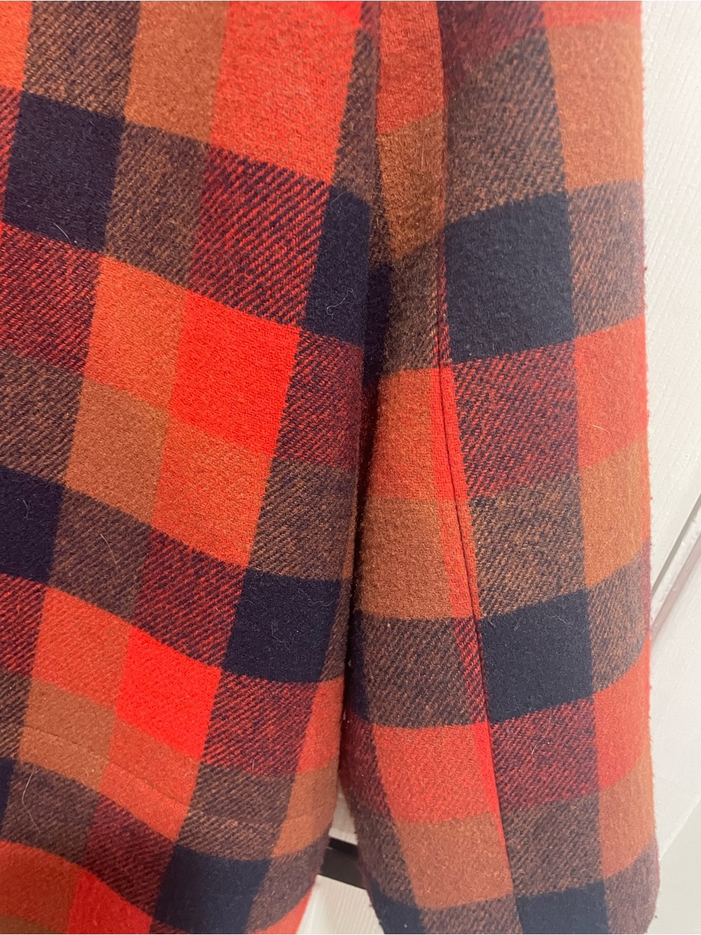 Coach Wool blend Tartan plaid 3/4 sleeve jacket size large - Picture 4 of 8